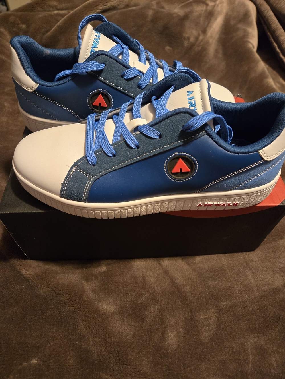 Airwalk Stevie Boys Low Top Lace-Up Sneakers Blue/White Casual Activewear